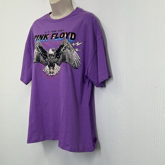 Pink Floyd - NWT US Tour 1967 Bald Eagle Graphic Oversized T Shirt  Size XS - Picture 5 of 10